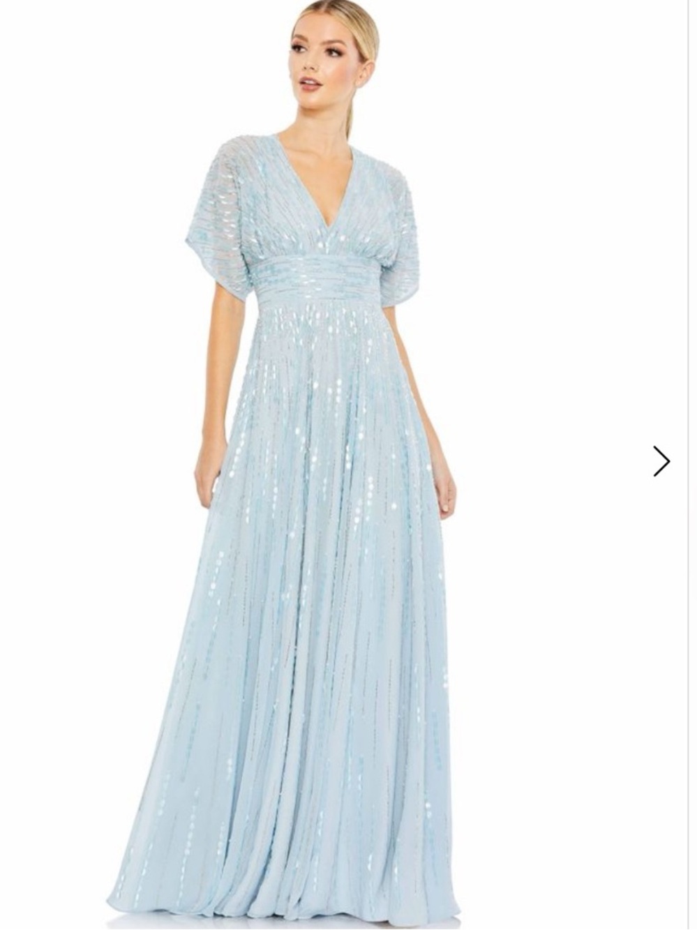 MAC DUGGAL Blue
Embellished V Neck
Evening Gown Style
#10807 $398.00 Size 16